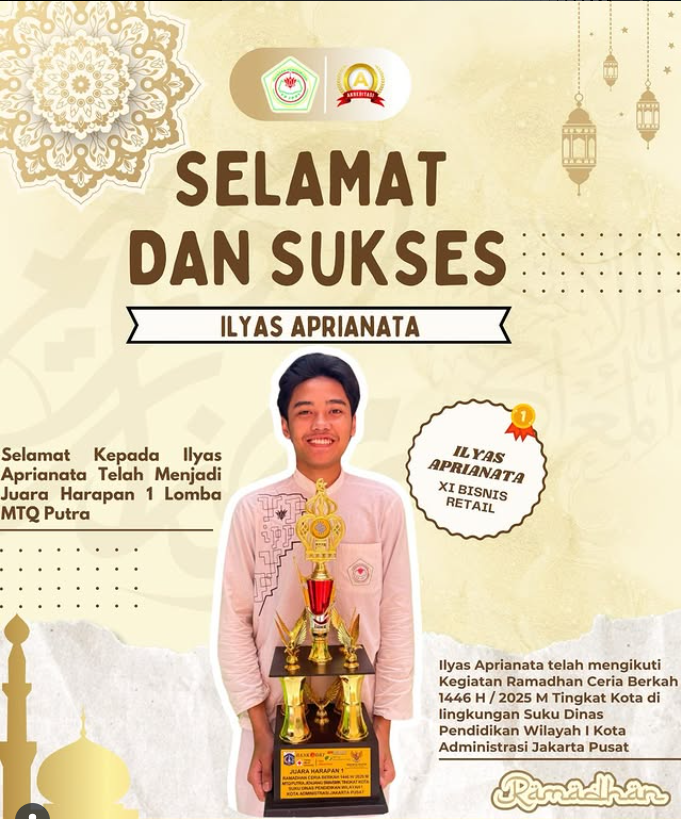 Merdu Tilawah, Indah Prestasi, Ilyas Aprianata Harumkan Nama SMK IT YP IPPI Petojo!